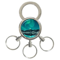 Blue And Green Sky And Mountain 3-ring Key Chain by Jancukart