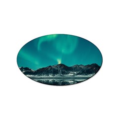 Blue And Green Sky And Mountain Sticker Oval (100 Pack) by Jancukart