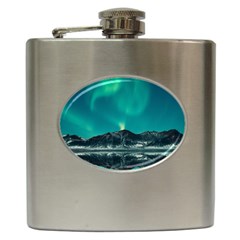 Blue And Green Sky And Mountain Hip Flask (6 Oz) by Jancukart