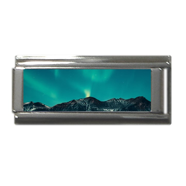 Blue And Green Sky And Mountain Superlink Italian Charm (9mm)