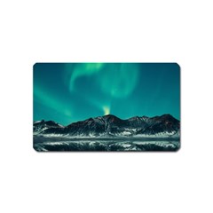 Blue And Green Sky And Mountain Magnet (name Card)