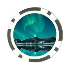 Blue And Green Sky And Mountain Poker Chip Card Guard (10 Pack)