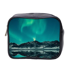 Blue And Green Sky And Mountain Mini Toiletries Bag (two Sides)