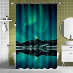 Blue And Green Sky And Mountain Shower Curtain 48  X 72  (small) 