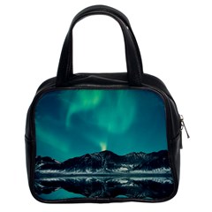 Blue And Green Sky And Mountain Classic Handbag (two Sides) by Jancukart