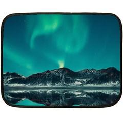 Blue And Green Sky And Mountain Fleece Blanket (mini)