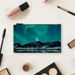 Blue And Green Sky And Mountain Cosmetic Bag (small)