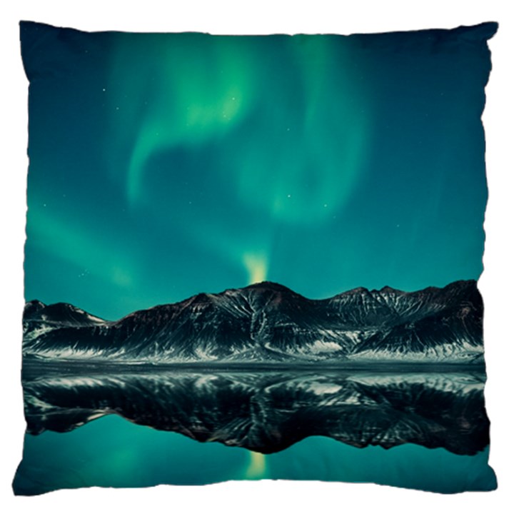 Blue And Green Sky And Mountain Large Cushion Case (One Side)