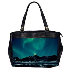 Blue And Green Sky And Mountain Oversize Office Handbag