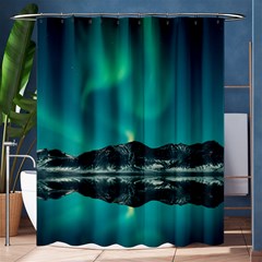 Blue And Green Sky And Mountain Shower Curtain 60  X 72  (medium)  by Jancukart