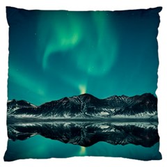 Blue And Green Sky And Mountain Standard Premium Plush Fleece Cushion Case (one Side)