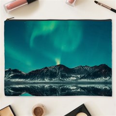 Blue And Green Sky And Mountain Cosmetic Bag (xxxl) by Jancukart