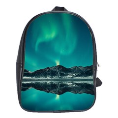 Blue And Green Sky And Mountain School Bag (xl)