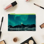 Blue And Green Sky And Mountain Cosmetic Bag (XS) Front