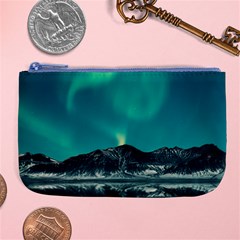 Blue And Green Sky And Mountain Large Coin Purse by Jancukart