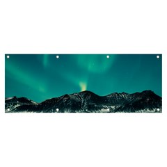 Blue And Green Sky And Mountain Banner And Sign 8  X 3 