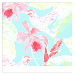 Tropical T- Shirt Tropical Fascinating Unfold T- Shirt Square Satin Scarf (36  X 36 ) by maxcute