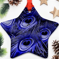 Purple Peacock Feather Ornament (star)