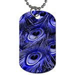 Purple Peacock Feather Dog Tag (One Side) Front