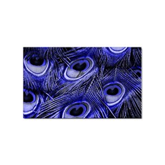 Purple Peacock Feather Sticker Rectangular (100 Pack)