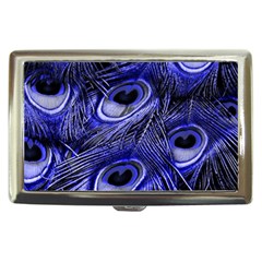 Purple Peacock Feather Cigarette Money Case