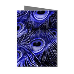 Purple Peacock Feather Mini Greeting Cards (pkg Of 8)