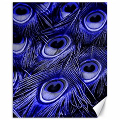 Purple Peacock Feather Canvas 16  X 20  by Jancukart