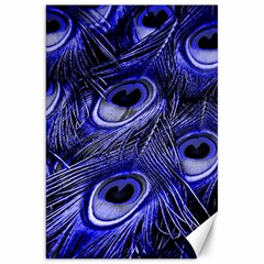 Purple Peacock Feather Canvas 20  X 30 