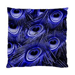 Purple Peacock Feather Standard Cushion Case (two Sides)