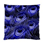 Purple Peacock Feather Standard Cushion Case (Two Sides) Back