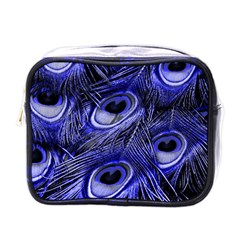 Purple Peacock Feather Mini Toiletries Bag (one Side) by Jancukart