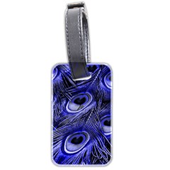 Purple Peacock Feather Luggage Tag (two Sides)