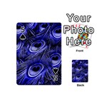 Purple Peacock Feather Playing Cards 54 Designs (Mini) Front - Spade5