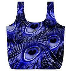 Purple Peacock Feather Full Print Recycle Bag (xl)