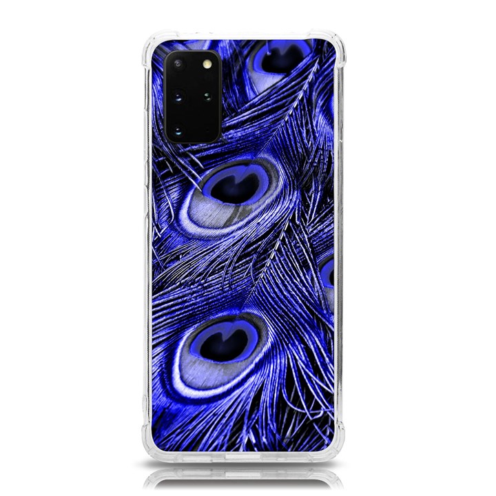 Purple Peacock Feather Samsung Galaxy S20Plus 6.7 Inch TPU UV Case