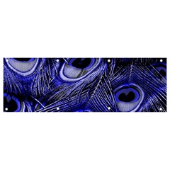 Purple Peacock Feather Banner And Sign 9  X 3 