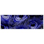 Purple Peacock Feather Banner and Sign 9  x 3  Front