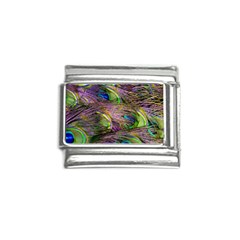 Green Purple And Blue Peacock Feather Italian Charm (9mm) by Jancukart