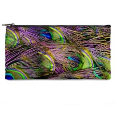 Green Purple And Blue Peacock Feather Pencil Case