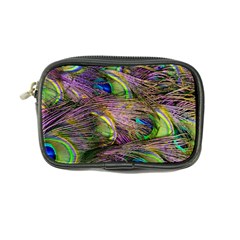 Green Purple And Blue Peacock Feather Coin Purse