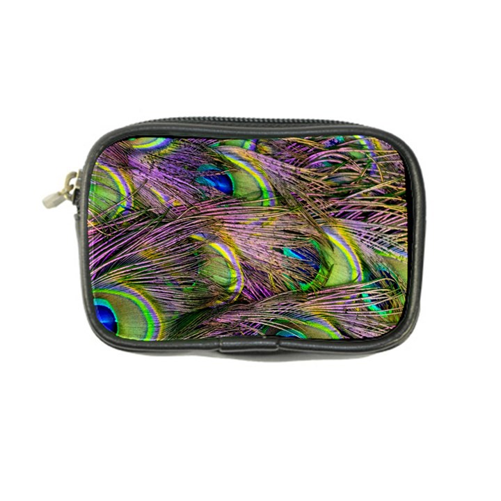 Green Purple And Blue Peacock Feather Coin Purse