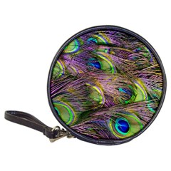 Green Purple And Blue Peacock Feather Classic 20-cd Wallets