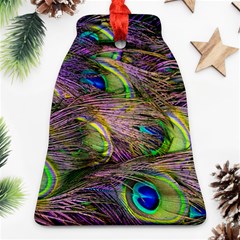 Green Purple And Blue Peacock Feather Ornament (bell) by Jancukart