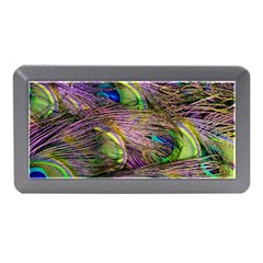 Green Purple And Blue Peacock Feather Memory Card Reader (mini) by Jancukart