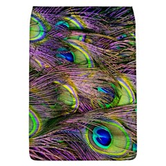 Green Purple And Blue Peacock Feather Removable Flap Cover (l)