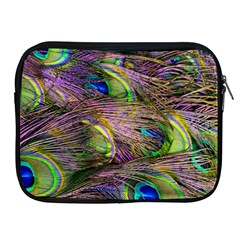 Green Purple And Blue Peacock Feather Apple Ipad 2/3/4 Zipper Cases