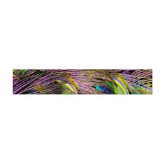 Green Purple And Blue Peacock Feather Premium Plush Fleece Scarf (mini)