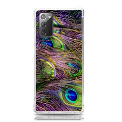 Green Purple And Blue Peacock Feather Samsung Galaxy Note 20 Tpu Uv Case