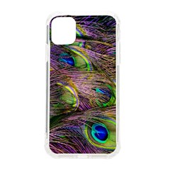 Green Purple And Blue Peacock Feather Iphone 11 Tpu Uv Print Case