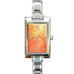 Orange Leaves Colorful Transparent Texture Of Natural Background Rectangle Italian Charm Watch